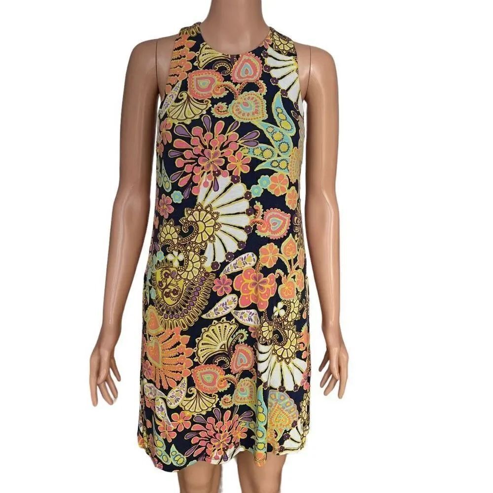Trina Turk paisley floral print summer dress size 4
